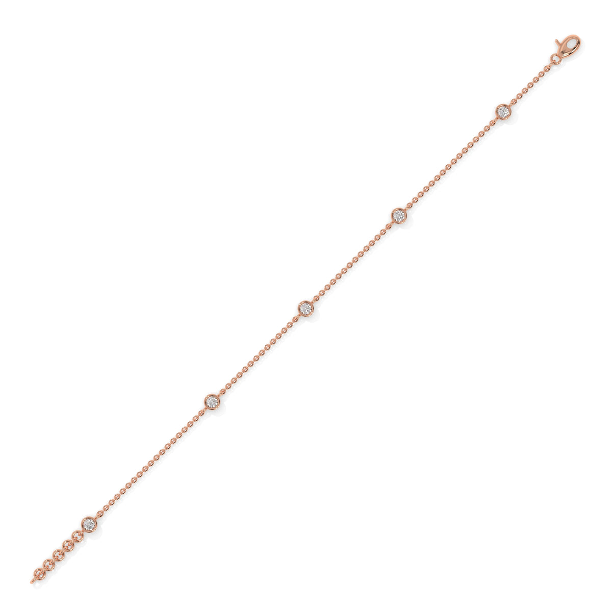 Rose gold bracelet with small diamonds GLAM NYC