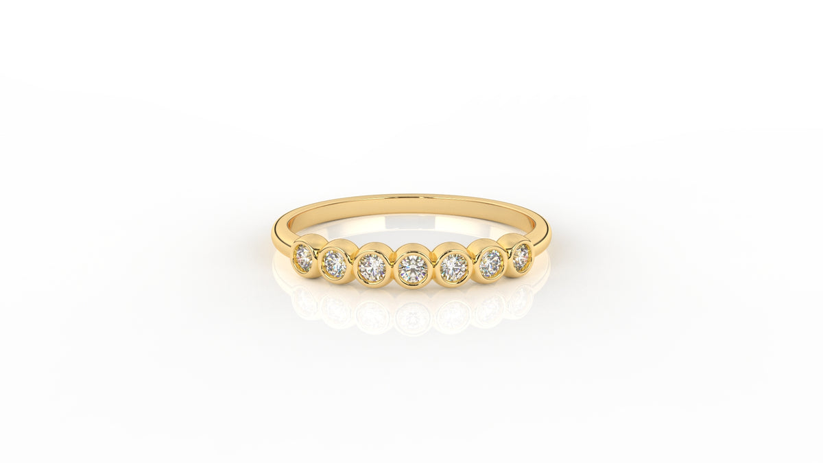 Gold ring with small diamonds GLAM NYC