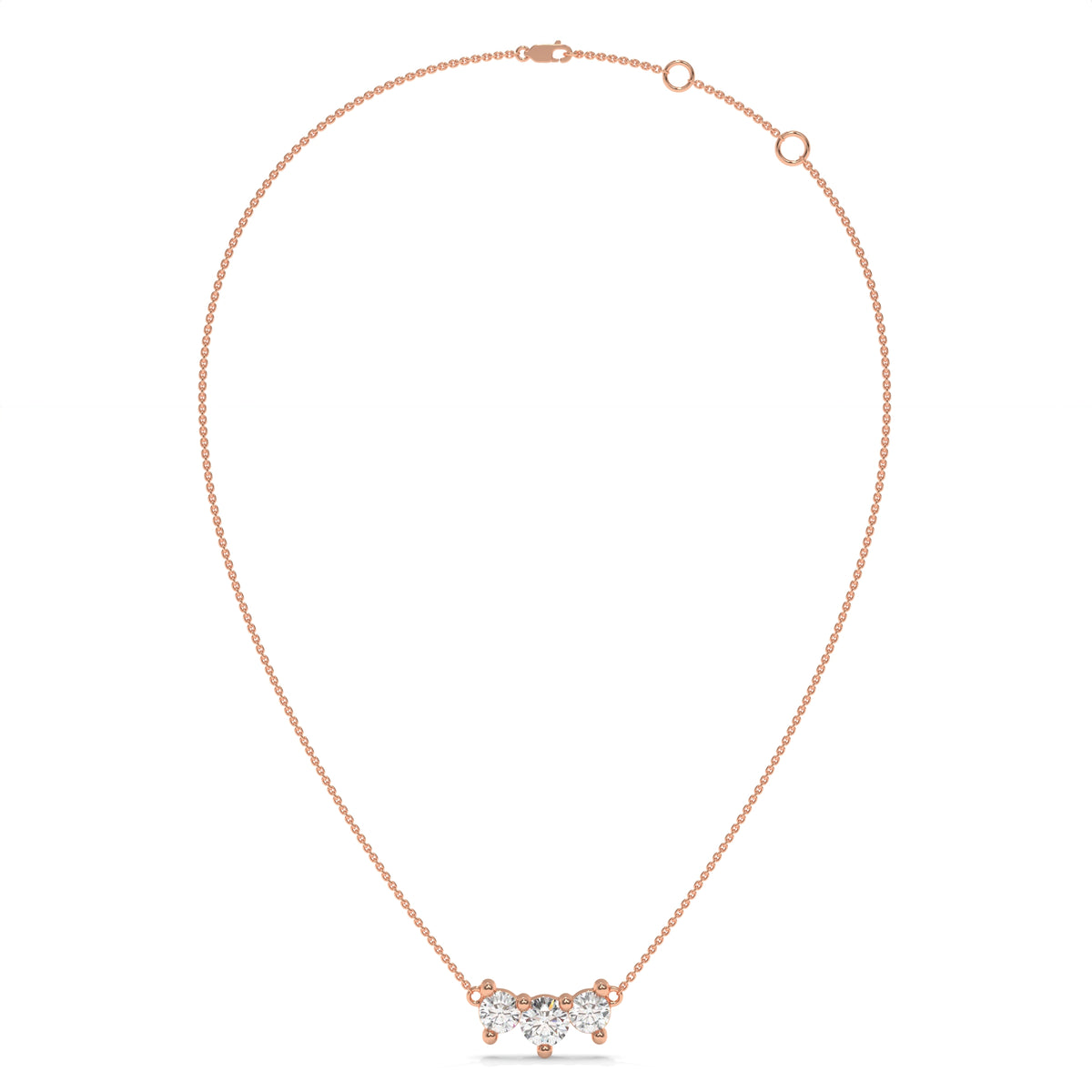 0.84 CT Diamond Cluster Bar Pendant Necklace