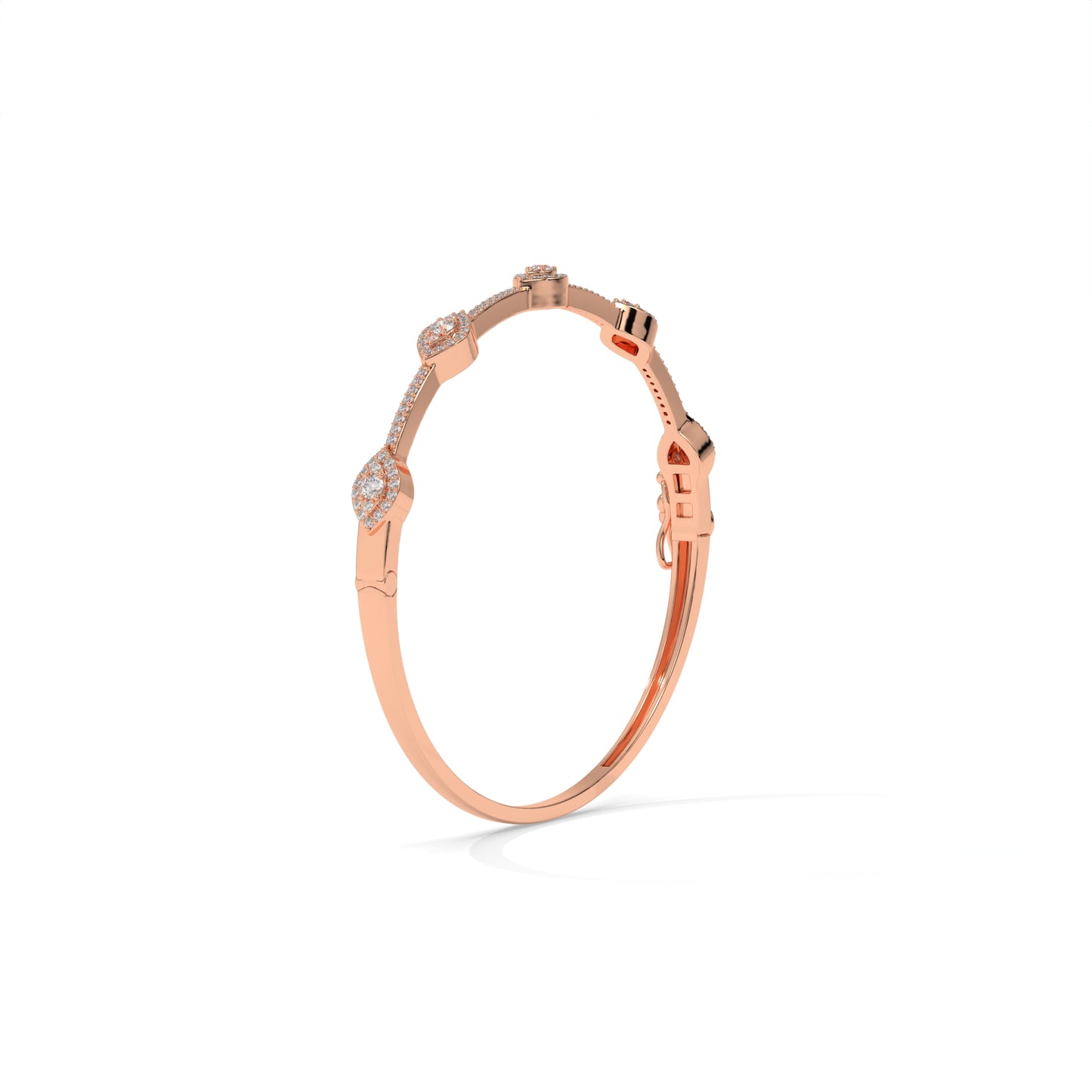 0.70 CTW Bezel Set Diamond Bangle Bracelet