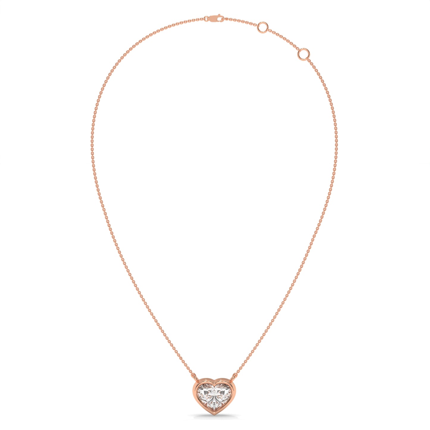 1.52 CTW Heart Solitaire Pendant Necklace