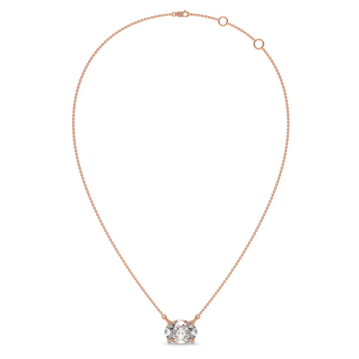 1.00 CT Round Diamond Solitaire Pendant Necklace