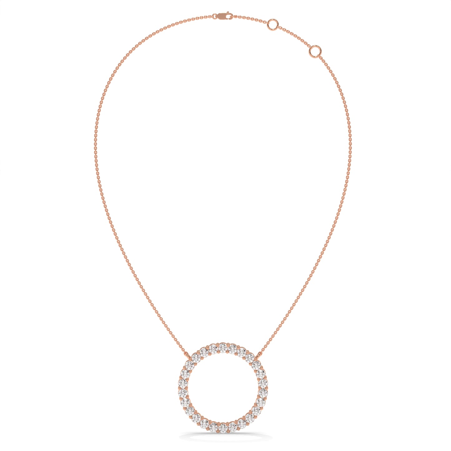 0.93 CTW Pear & Round Halo Diamond Pendant Necklace