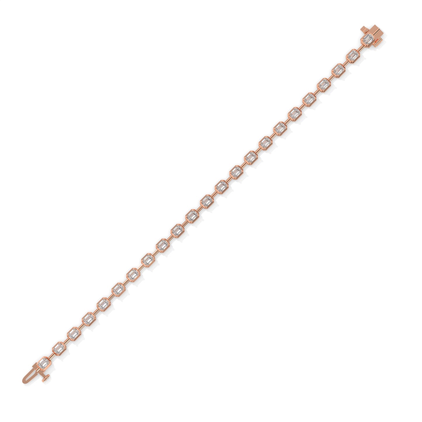 3.96 CTW Diamond Paperclip Link Bracelet