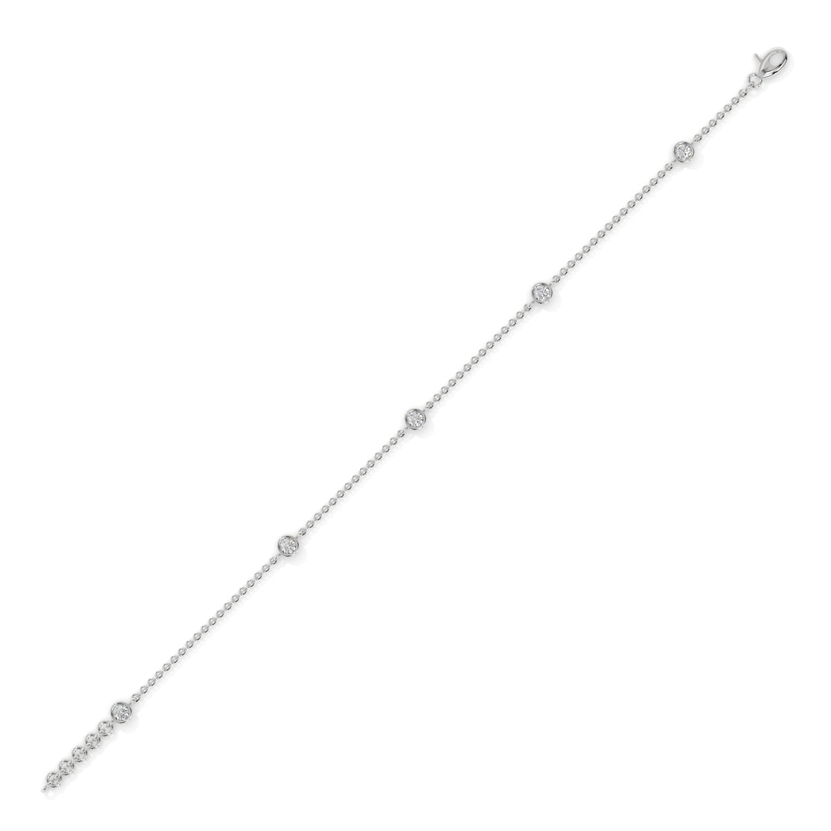 Silver bracelet with diamonds GLAM NYC