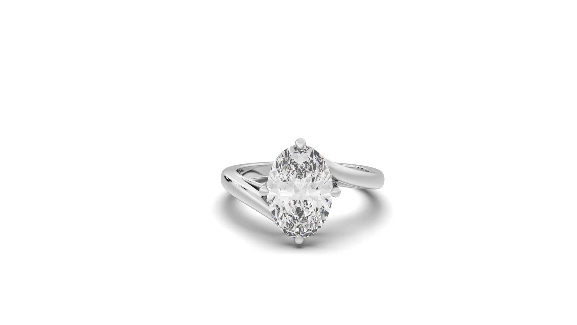 2.5 CTW Oval Diamond Solitaire Engagement Ring