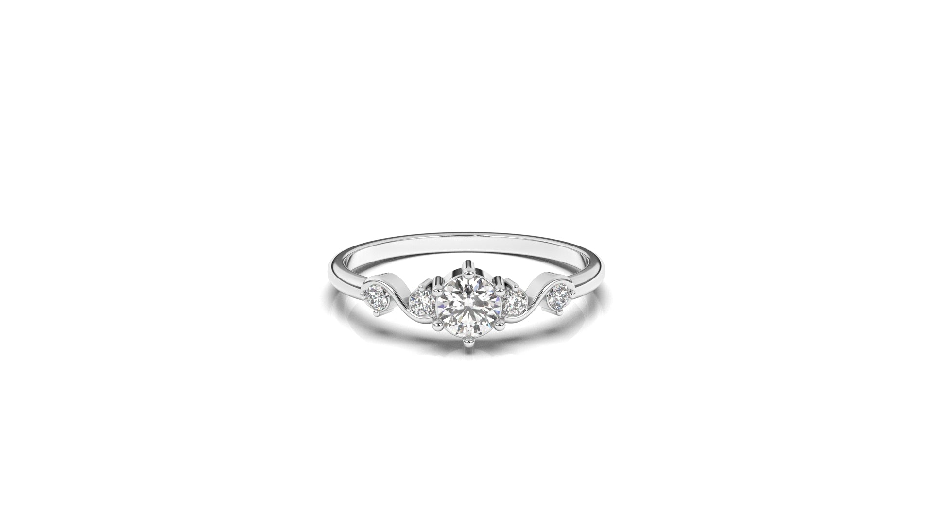 Silver ring with diamonds GLAM NYC