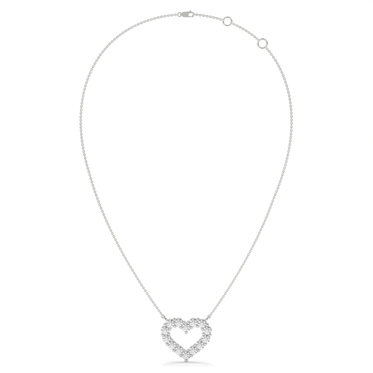 Open Heart Necklace – 0.48 CTW
