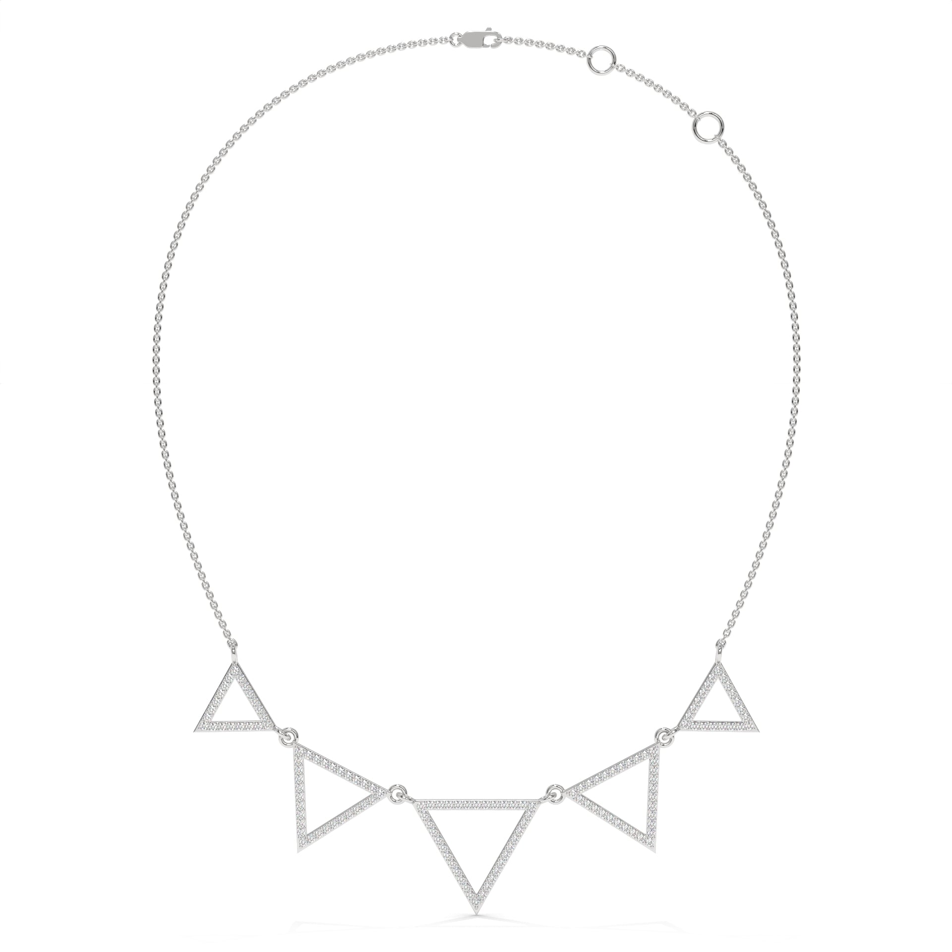 Geometric Diamond Station Necklace – 1.09 CTW