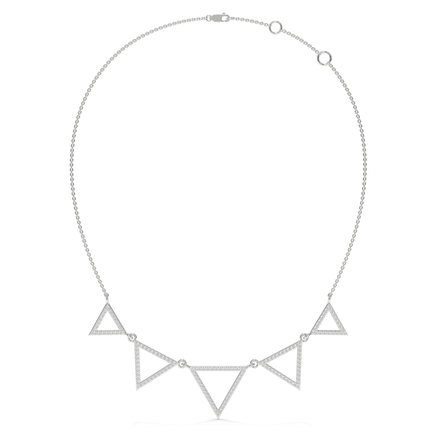 Geometric Diamond Station Necklace – 1.09 CTW