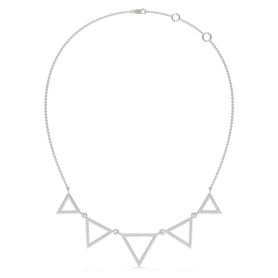 Geometric Diamond Station Necklace – 1.09 CTW