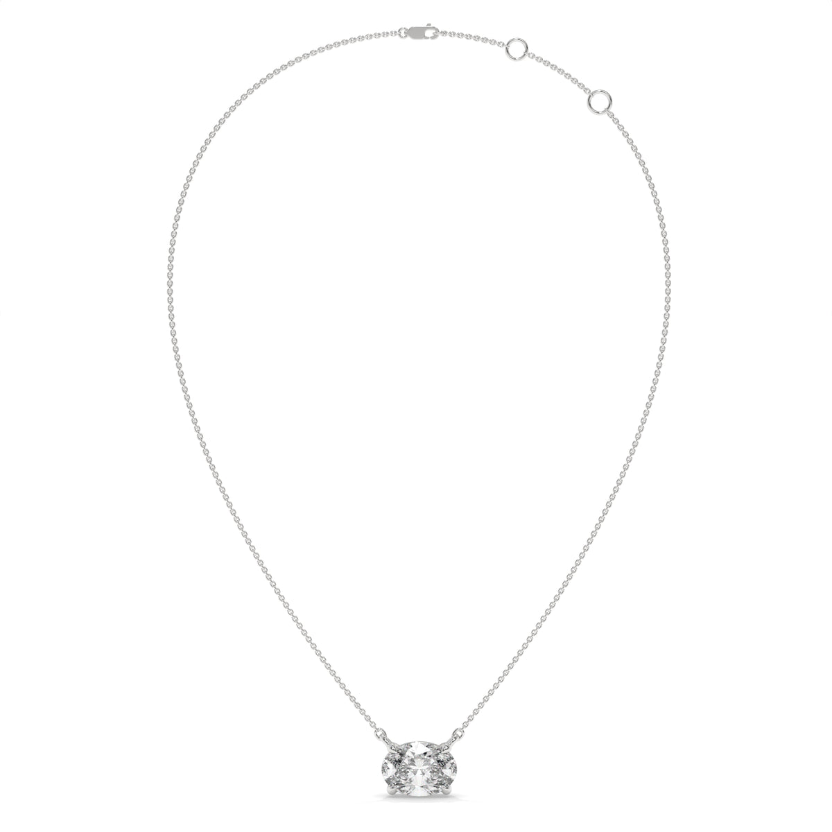 1.00 CT Round Diamond Solitaire Pendant Necklace