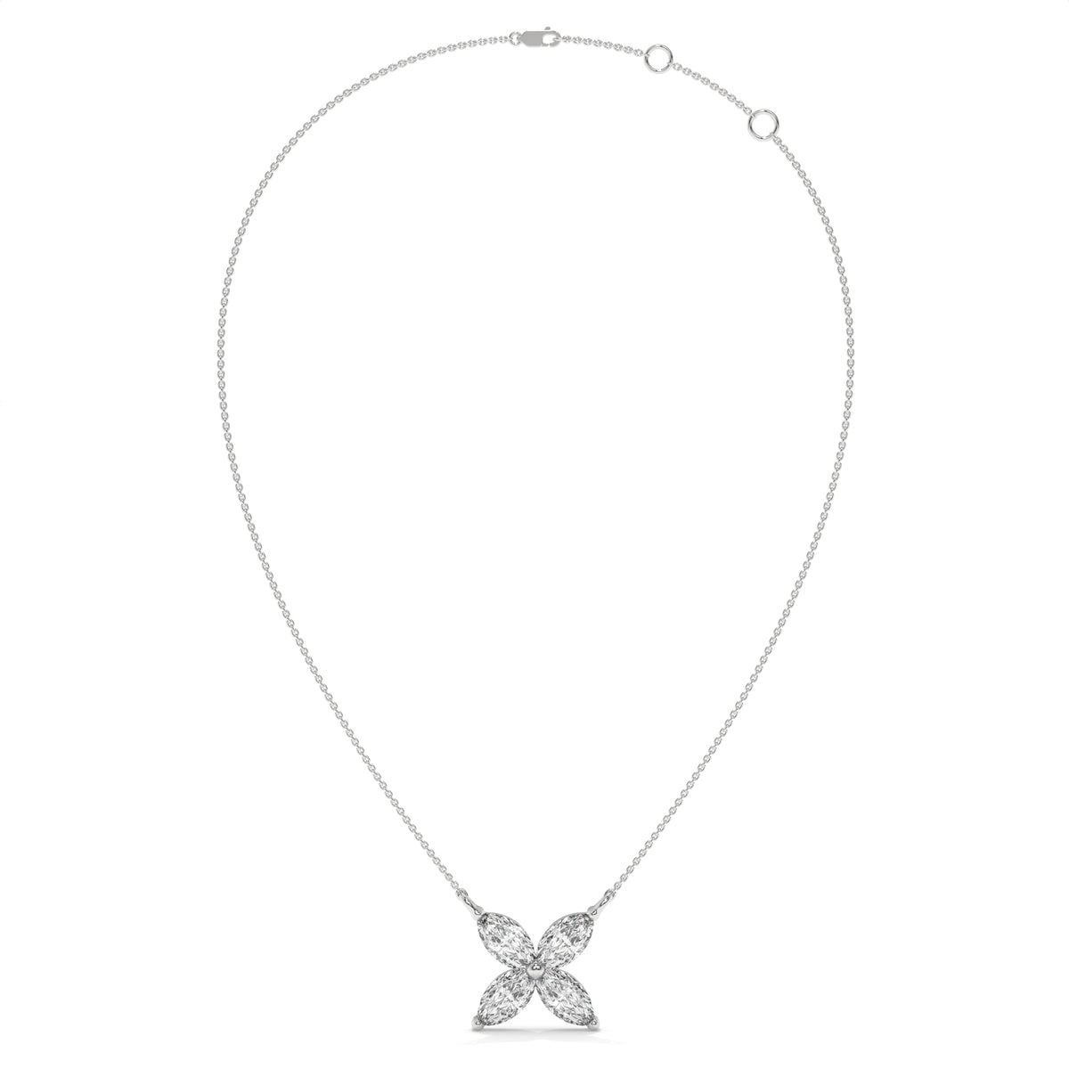 1.00 CT Marquise Diamond Butterfly Pendant Necklace