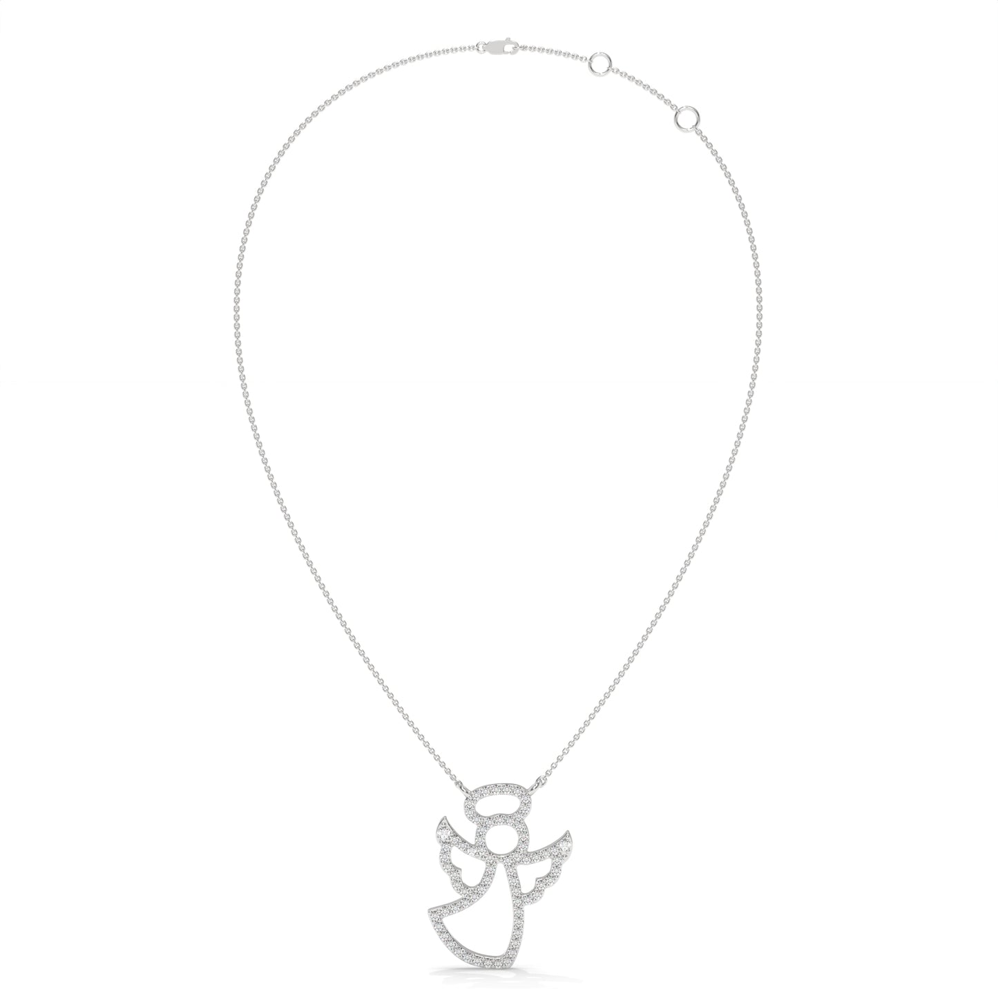 Angel Diamond Pendant Necklace - 0.27 CTW