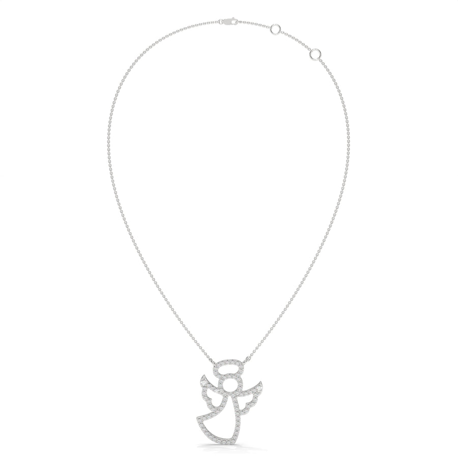 Angel Diamond Pendant Necklace - 0.27 CTW