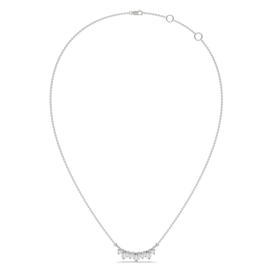 Dainty Diamond Wave Pendant Necklace – 0.17 CTW