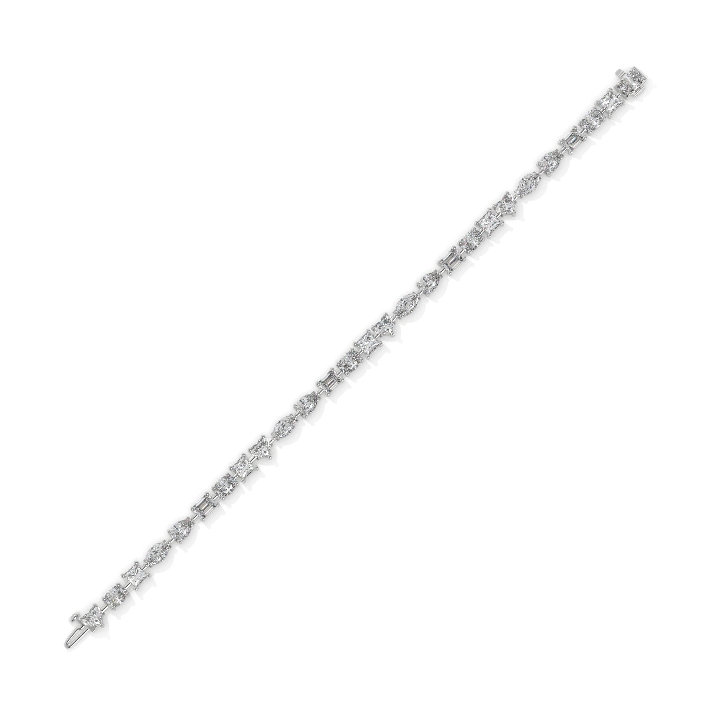 12.47 CTW Alternating Round Diamond Tennis Bracelet