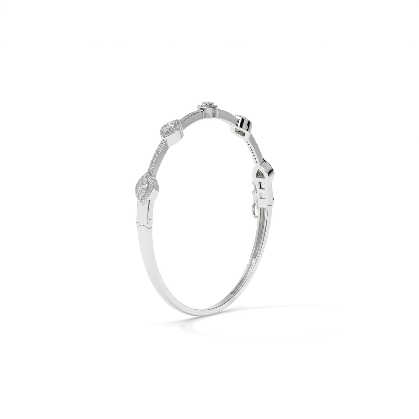 0.70 CTW Bezel Set Diamond Bangle Bracelet