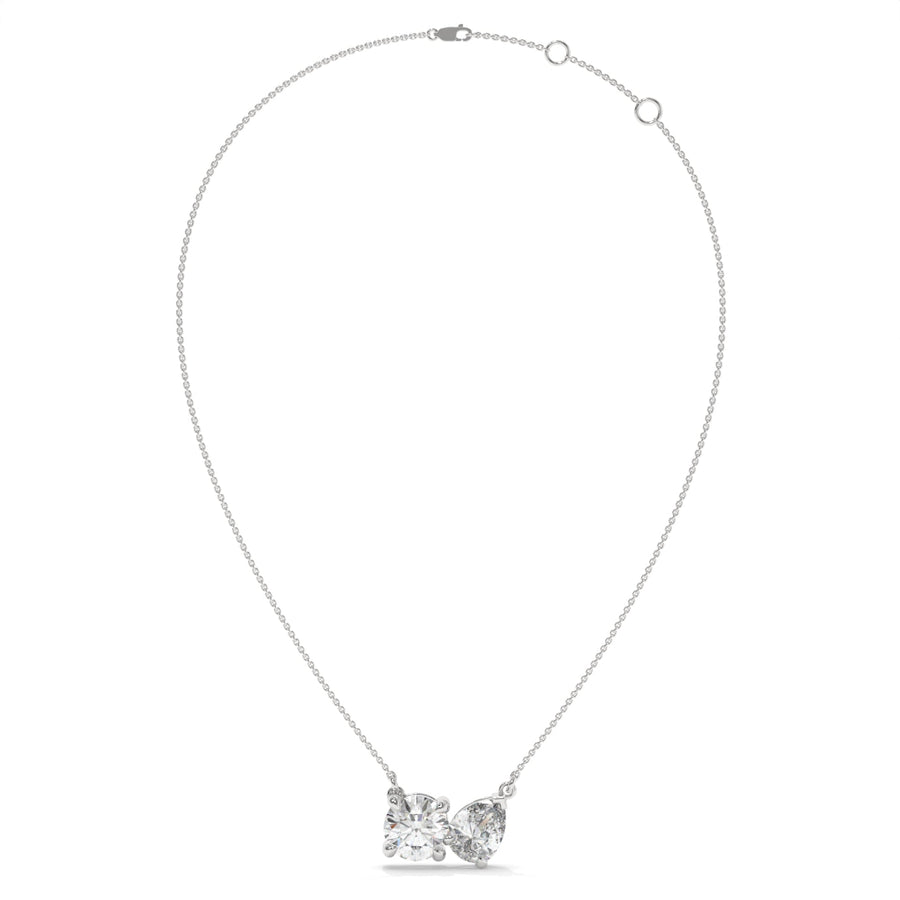 2 CTW Lab Grown Diamond Bow Necklace