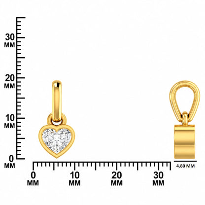 1 CTW Heart Cut Diamond Solitaire Necklace 