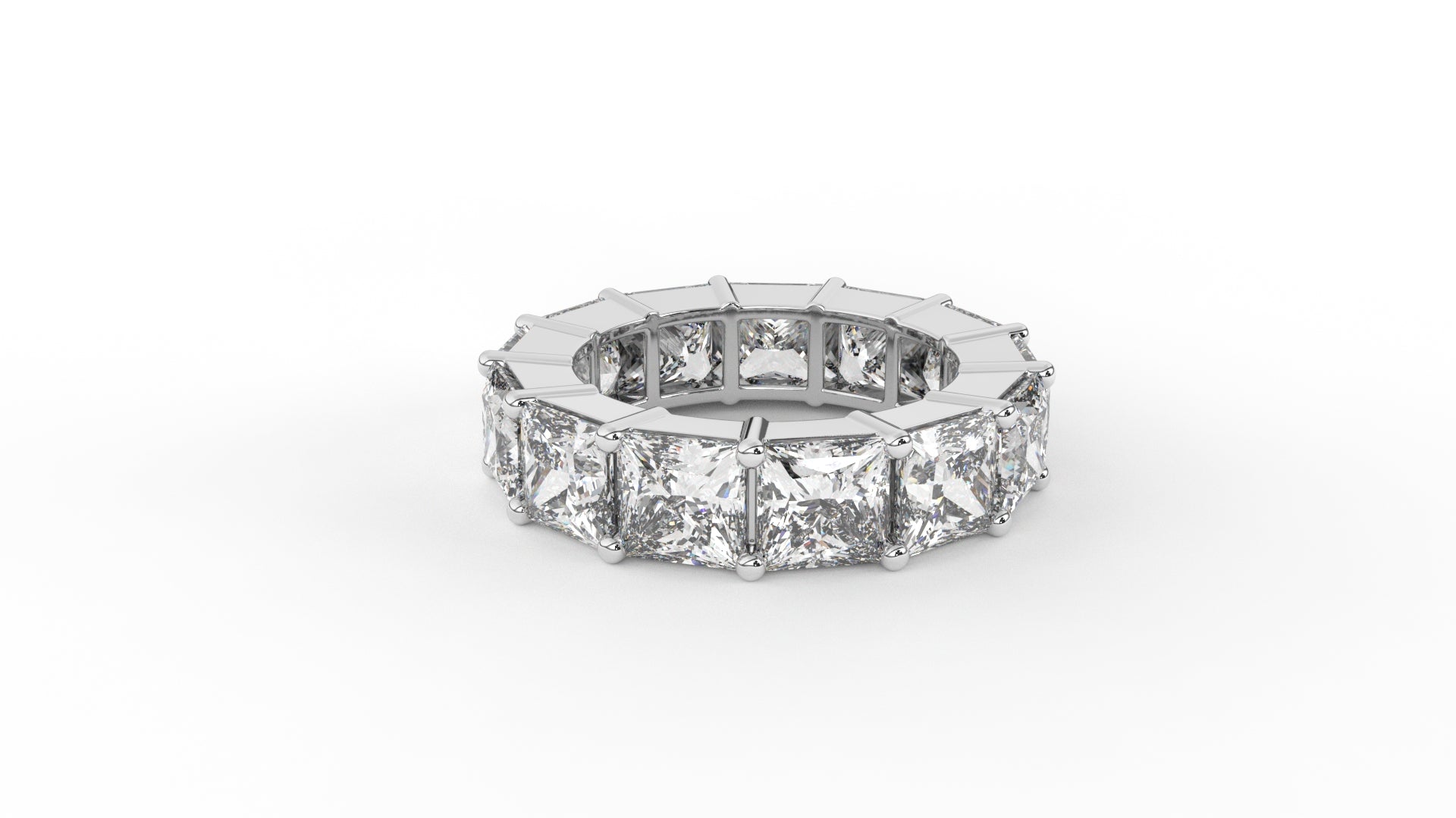 13 CTW Princess Cut Diamond Eternity Wedding Band