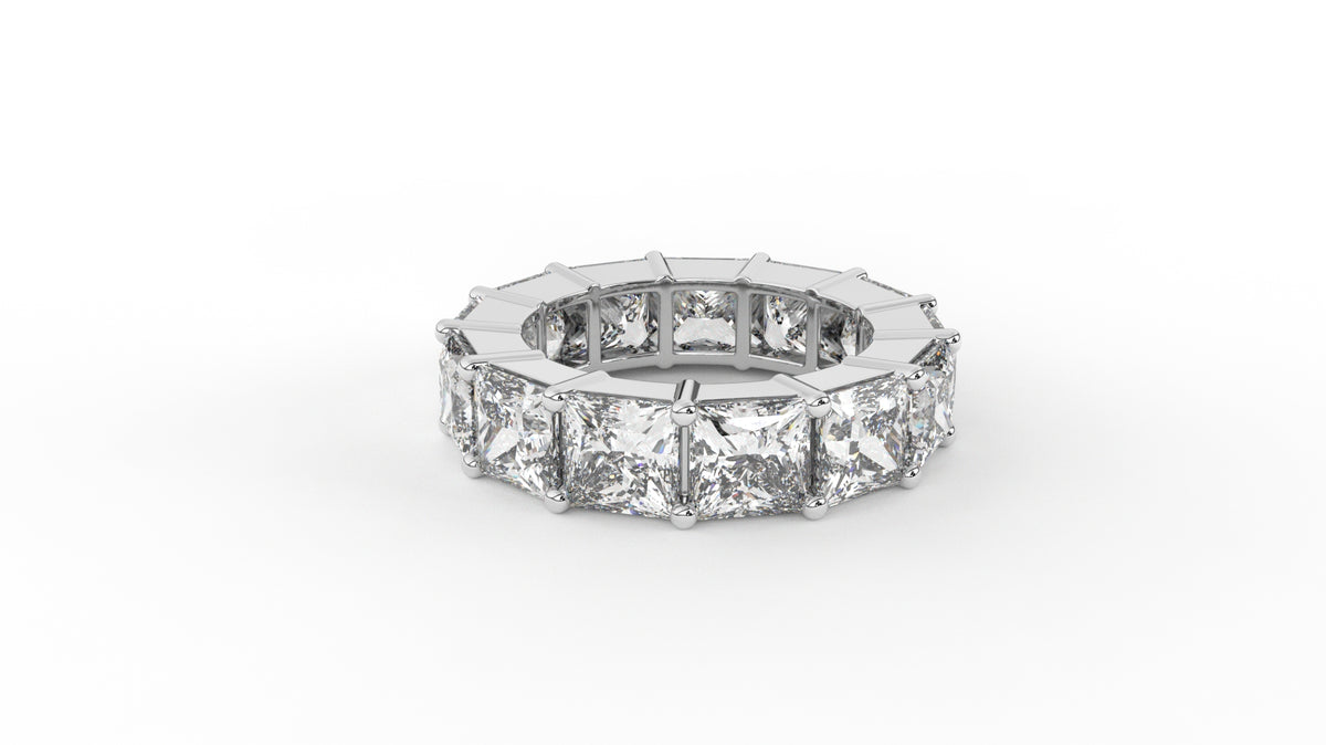 13 CTW Princess Cut Diamond Eternity Wedding Band