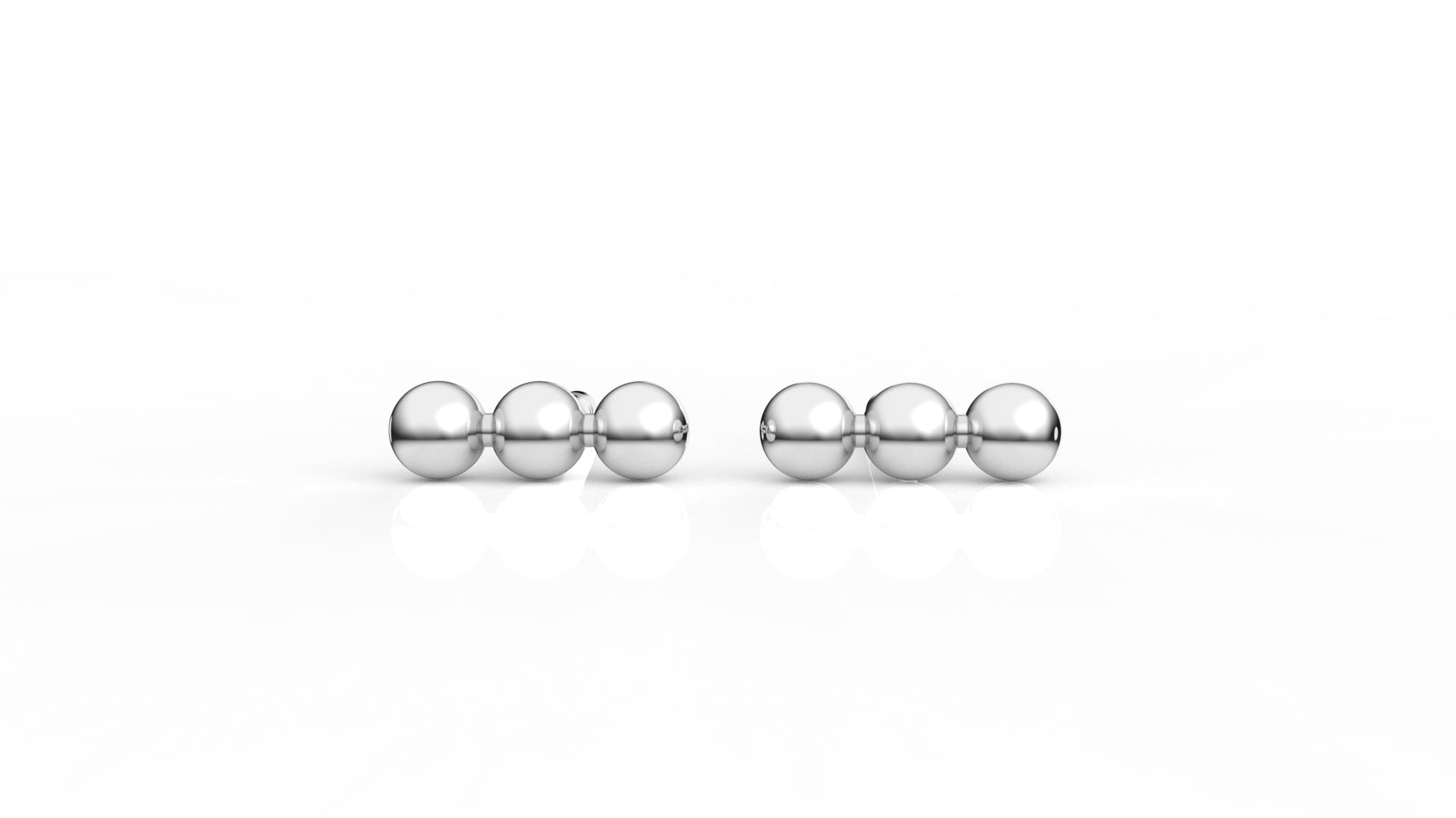 Silver beads earrings GLAM NYC
