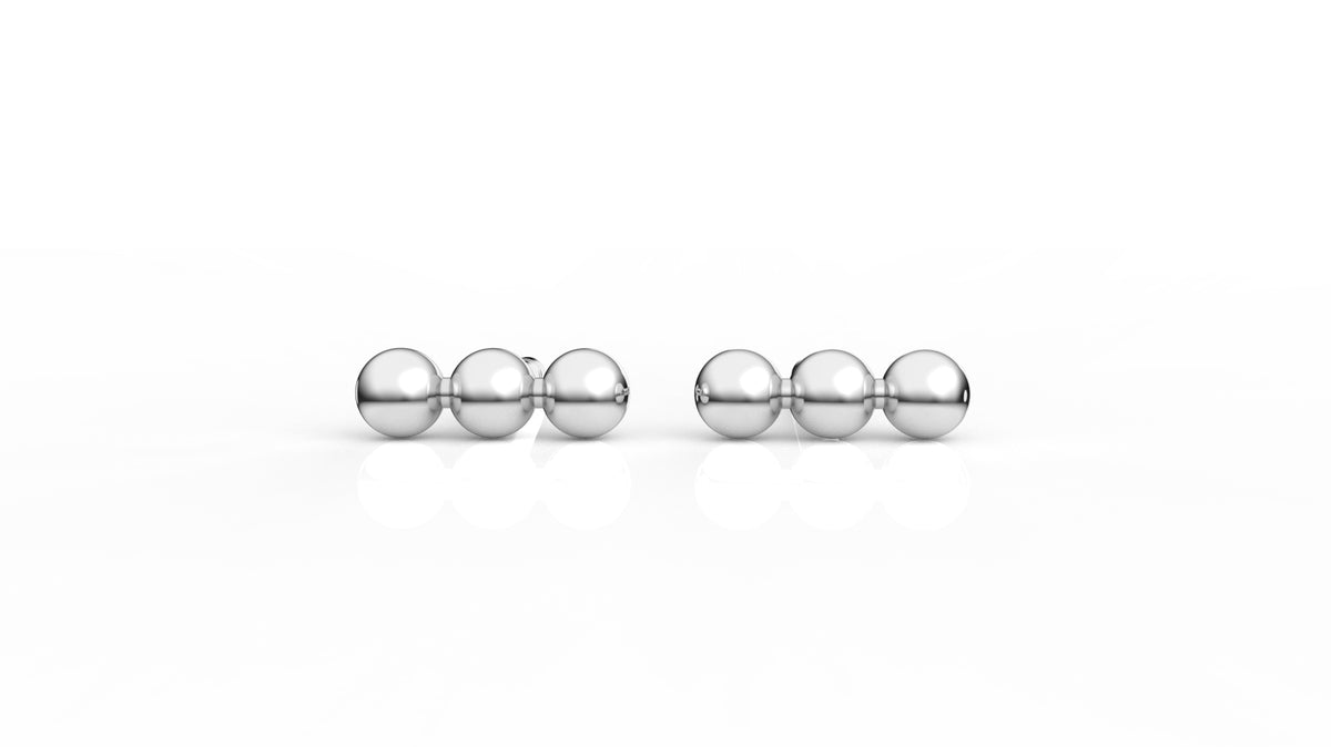 Silver beads earrings GLAM NYC