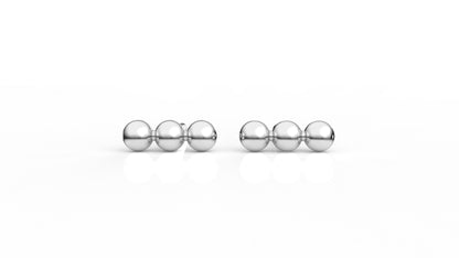Silver beads earrings GLAM NYC
