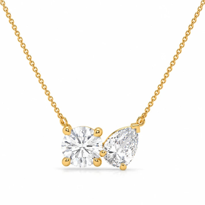 2.00-ctw-diamond-bow-necklace-yellow-gold-front-view