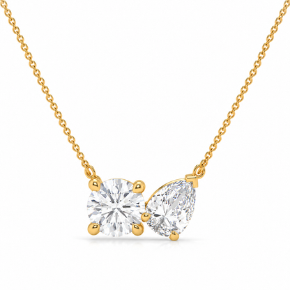 2.00 CTW Diamond Bow Necklace-3