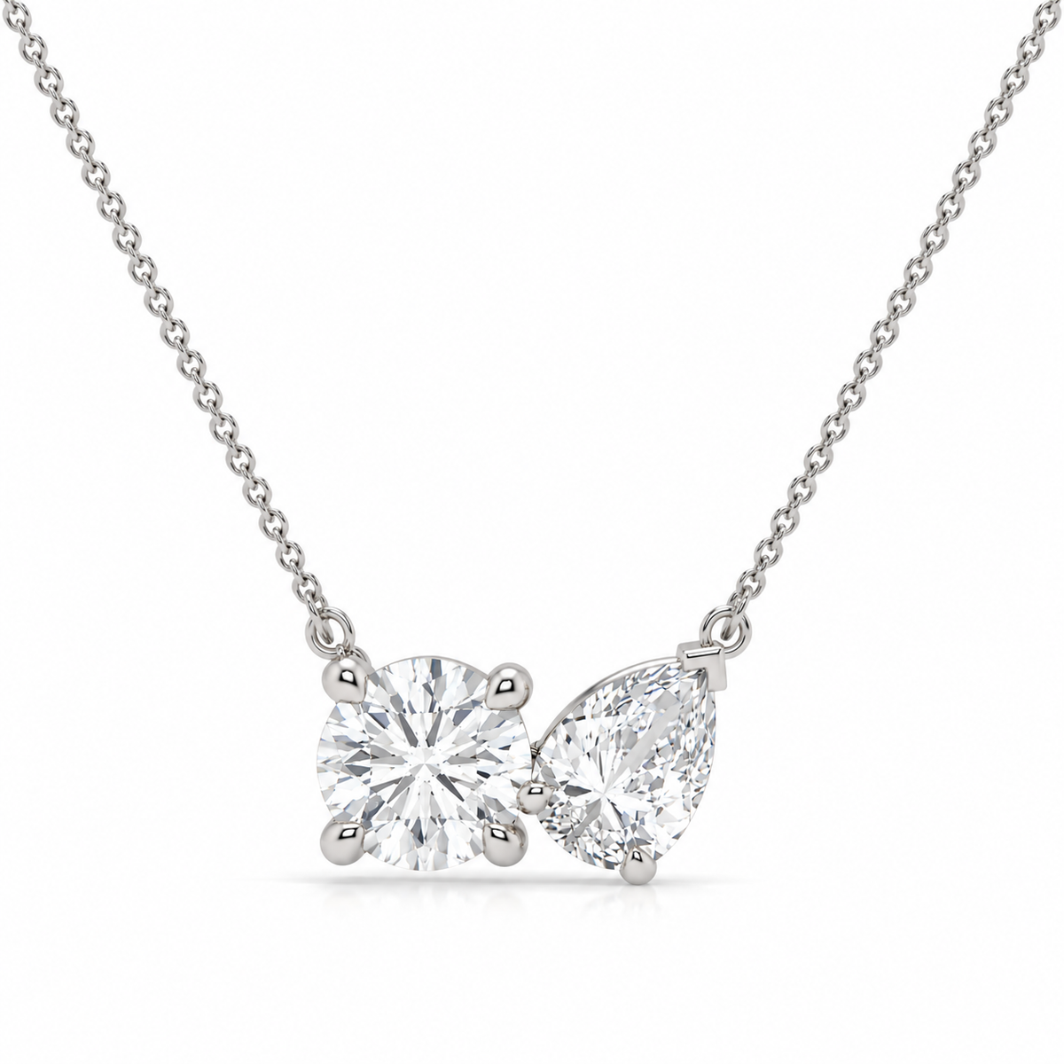 2.00 CTW Diamond Bow Necklace-6