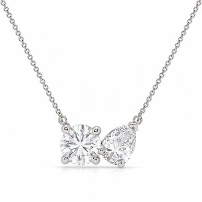2.00 CTW Diamond Bow Necklace-6