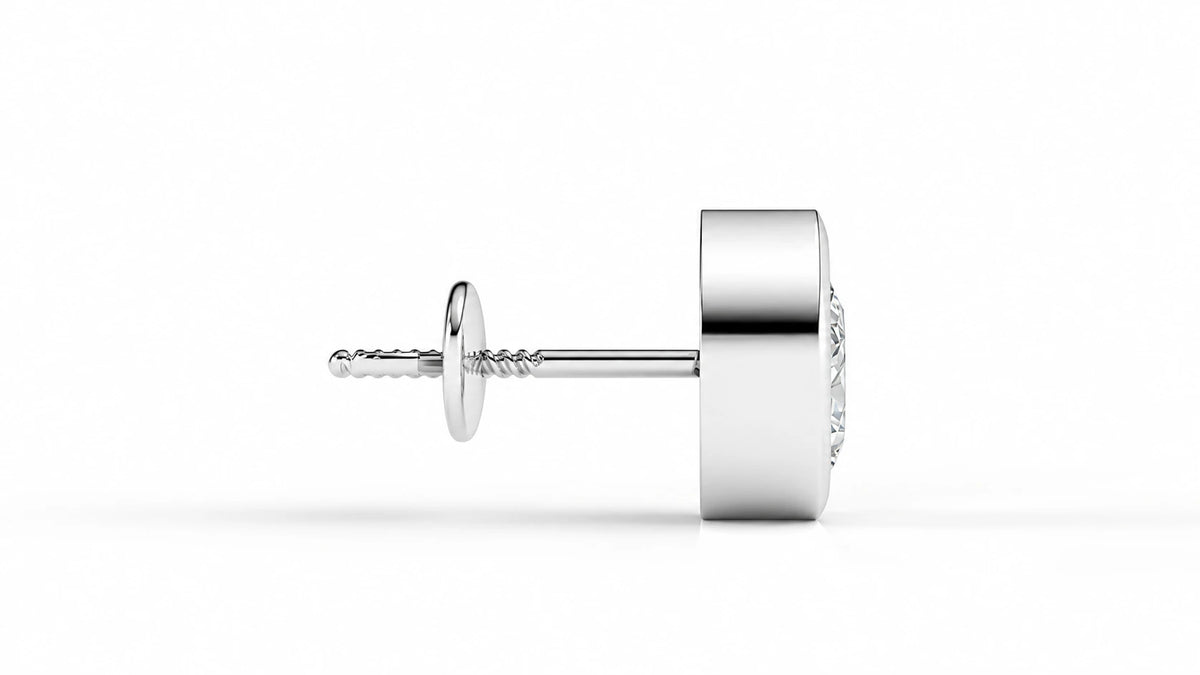 2.00 CTW Lab-Grown Diamond Pear Stud Earrings - White Gold - Side View