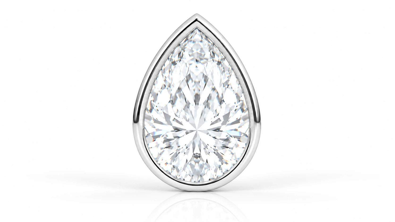 2.00 CTW Pear Shaped Diamond Solitaire Pendant Necklace White Gold