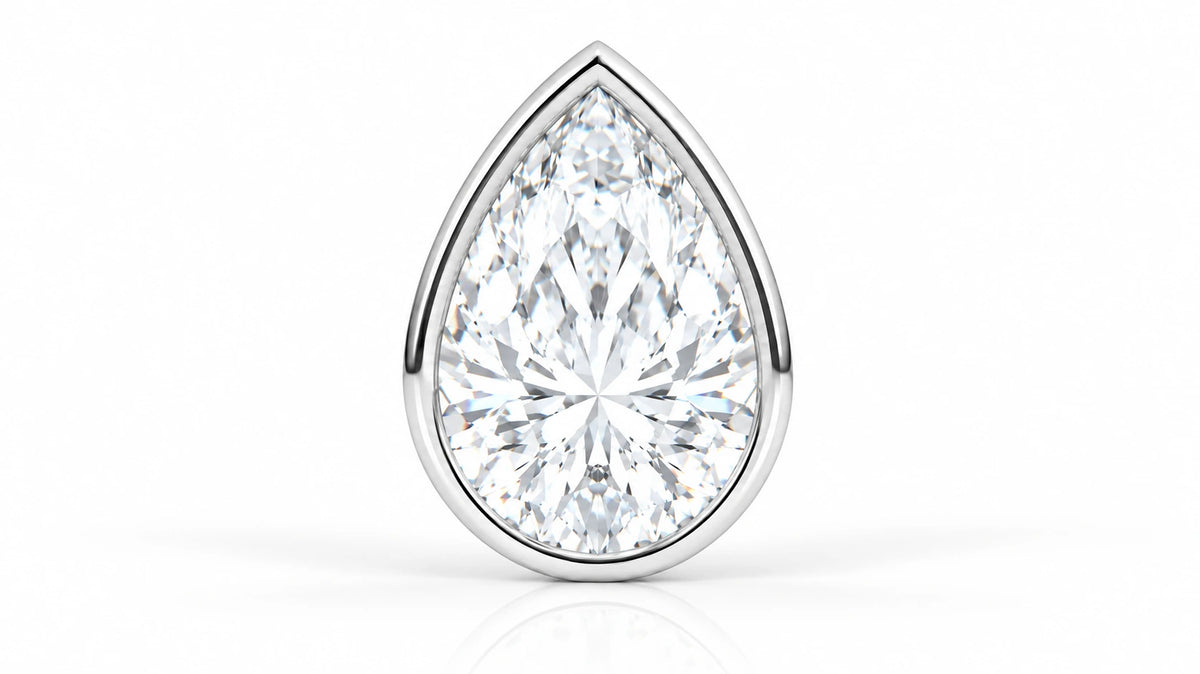 2.00 CTW Pear Shaped Diamond Solitaire Pendant Necklace White Gold
