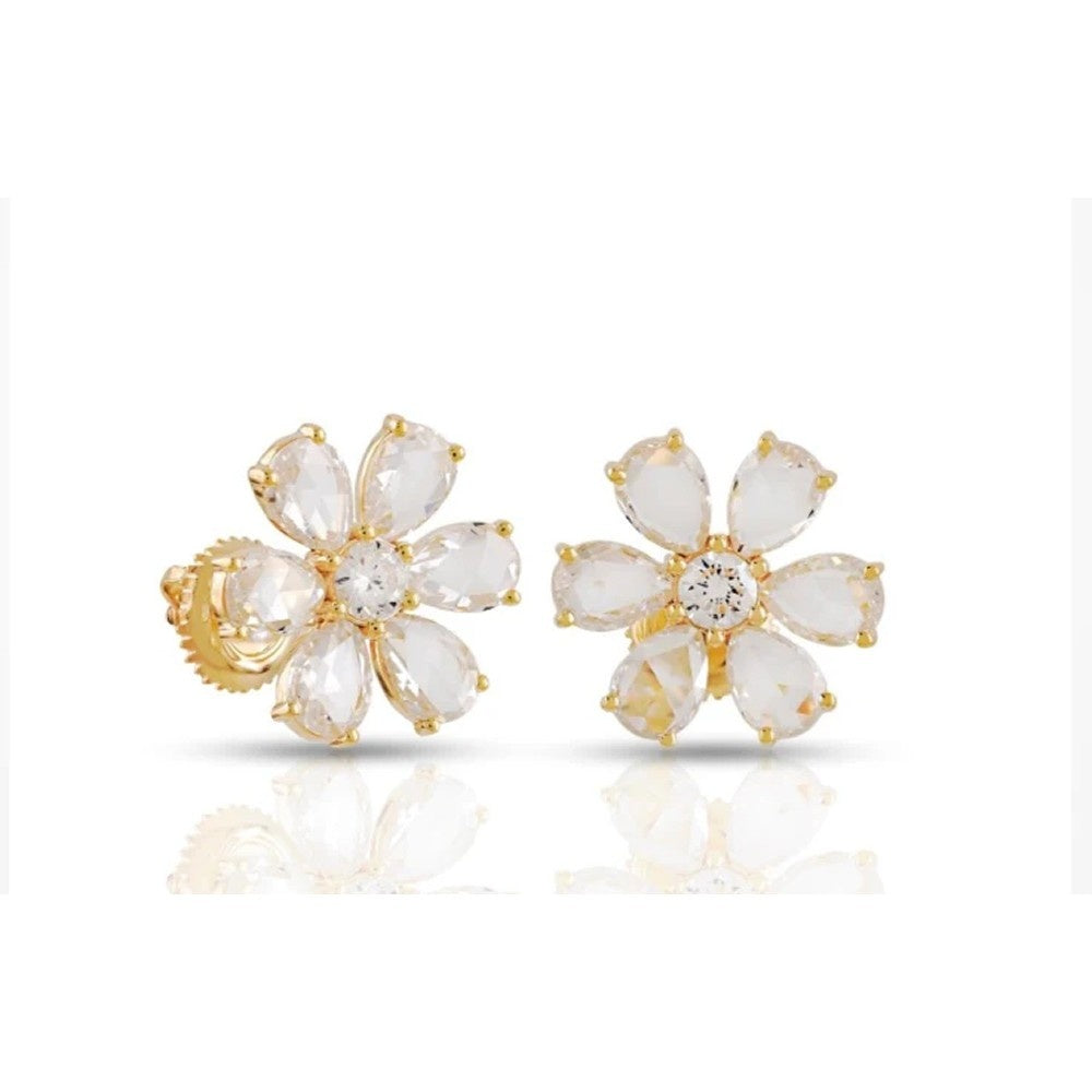 2.35 Diamond Flower Earrings