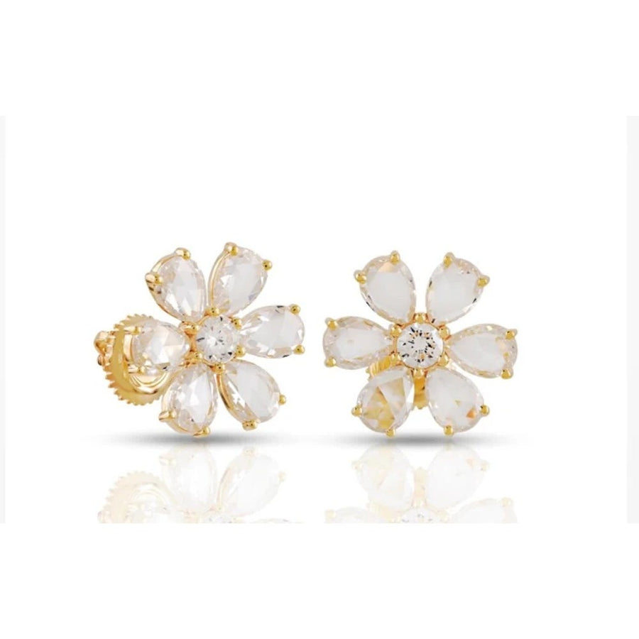 2.35 Diamond Flower Earrings