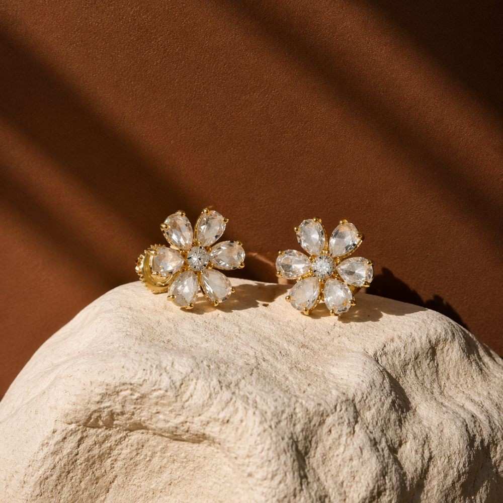 2.35 Diamond Flower Earrings