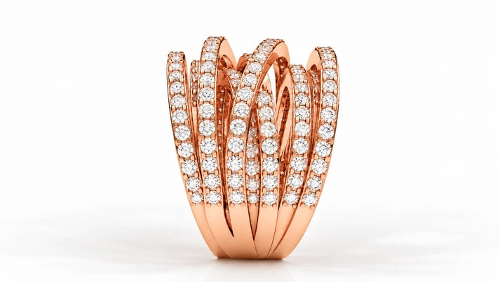 2.45-ctw-multi-row-diamond-crossover-statement-ring-rose-gold-side-view