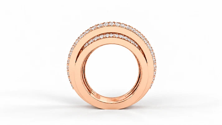 2.45-ctw-multi-row-diamond-crossover-statement-ring-rose-gold-top-view