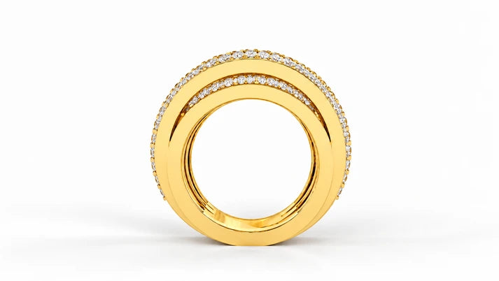 2.45-ctw-multi-row-diamond-crossover-statement-ring-yellow-gold-top-view