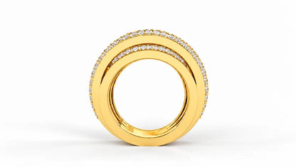 2.45-ctw-multi-row-diamond-crossover-statement-ring-yellow-gold-top-view