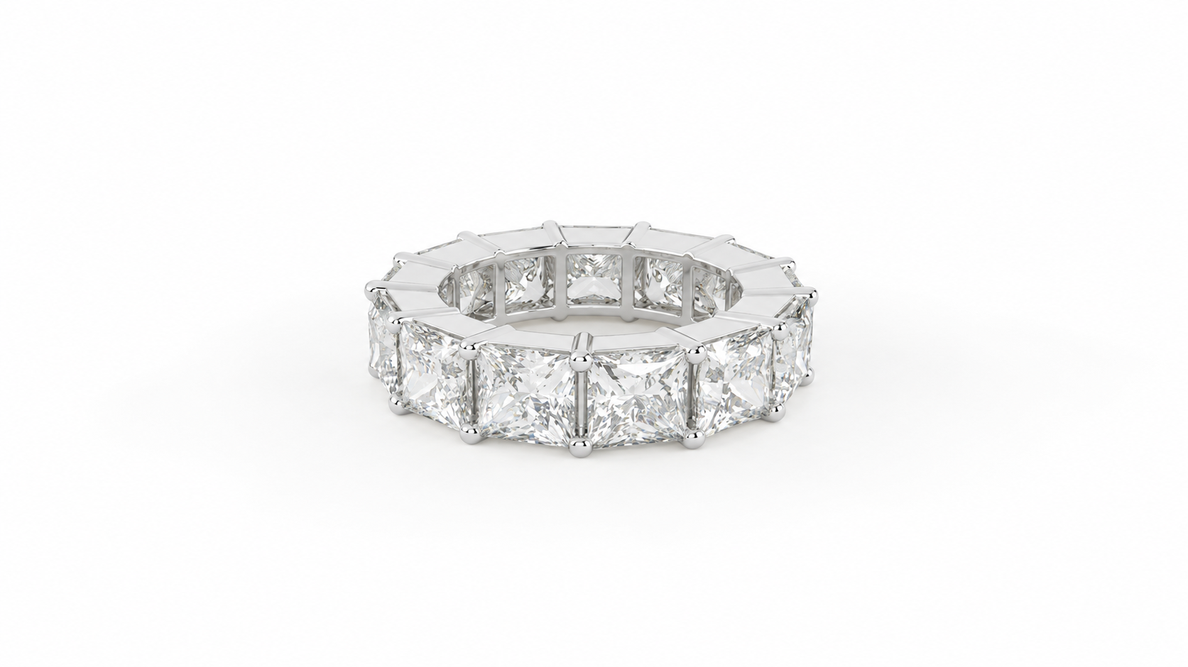 13 CTW Princess Cut Diamond Eternity Wedding Band