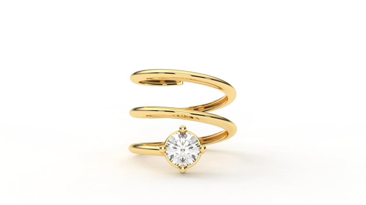 0.75 CTW Diamond Spiral Wrap Ring