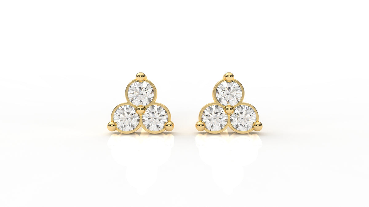 Gold earring with diamonds GLAM NYC