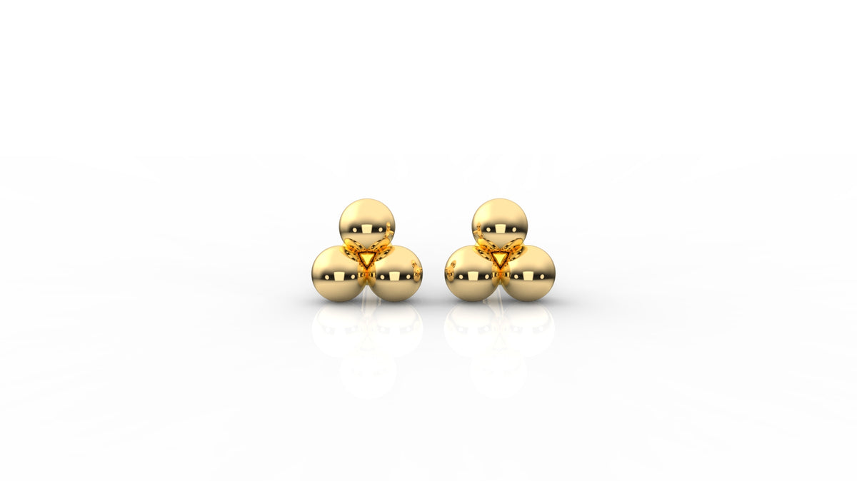 Gold sphere earrings GLAM NYC