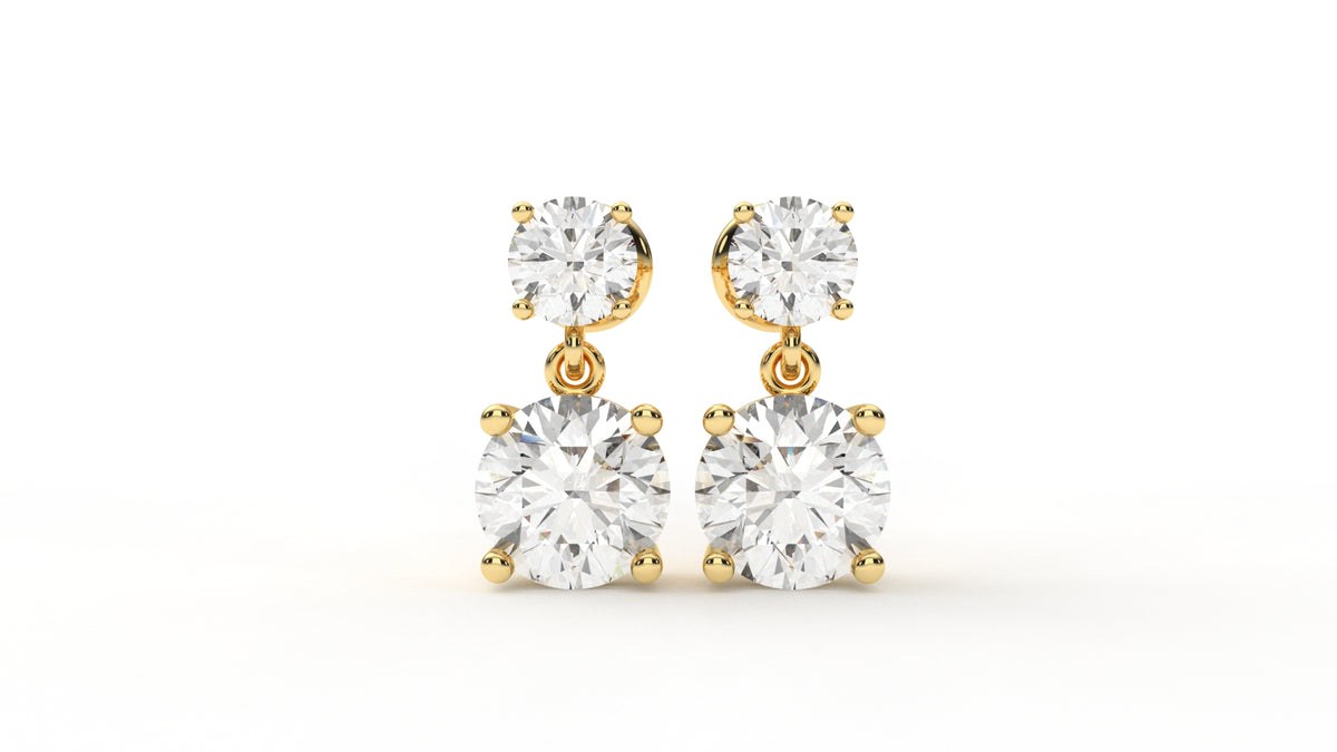 3.80 CTW Diamond Drop Earrings