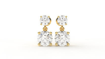 3.80 CTW Diamond Drop Earrings