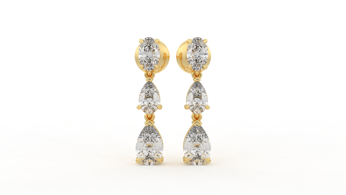 2.00 CTW Lab-Grown Diamond Drop Earrings